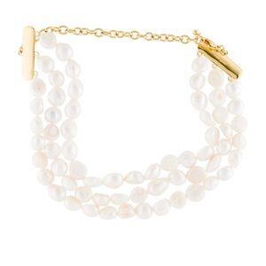 Cult Gaia Gold and Pearl necklace